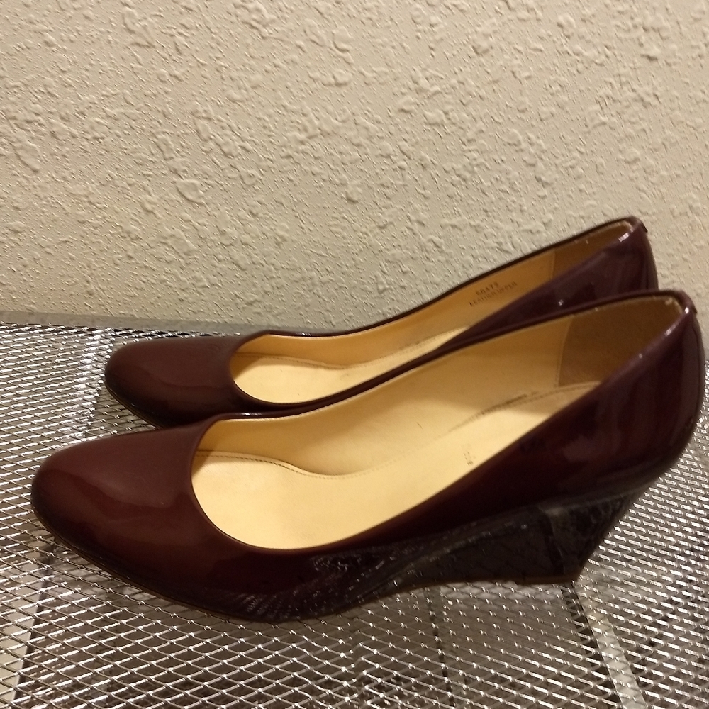 JCREW MARTINA PATENT LEATHER WEDGE s7
